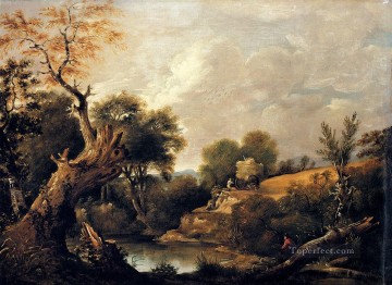 湖池の滝 Painting - ハーベスト・フィールド ロマンチックな風景 ジョン・コンスタブル